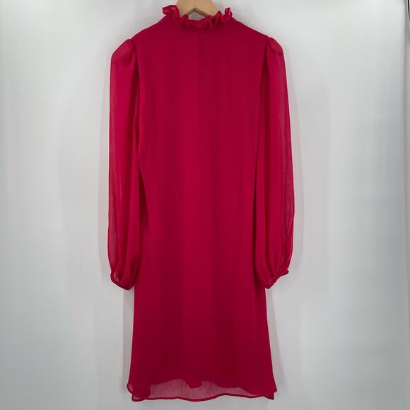 DKNY Dress Size 4 Ruffle Above Knee Sheath Cocktail Ruffled Evening Wedding NWT - Picture 4 of 14